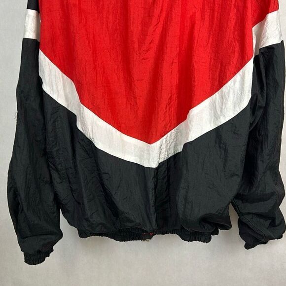 Vtg Sprint Windbreaker Jacket Sz M Black Red White Blue 80s 90s Track Colorblock - Picture 6 of 10